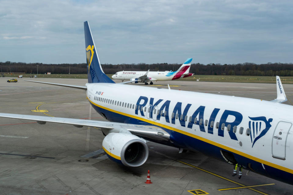 A Ryanair plane.