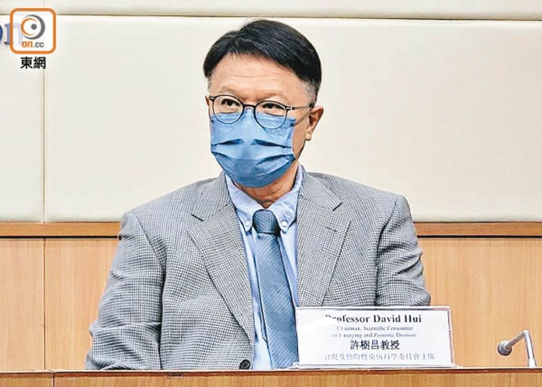 許樹昌透露新藥已供3名新冠患者使用。（余宏基攝）