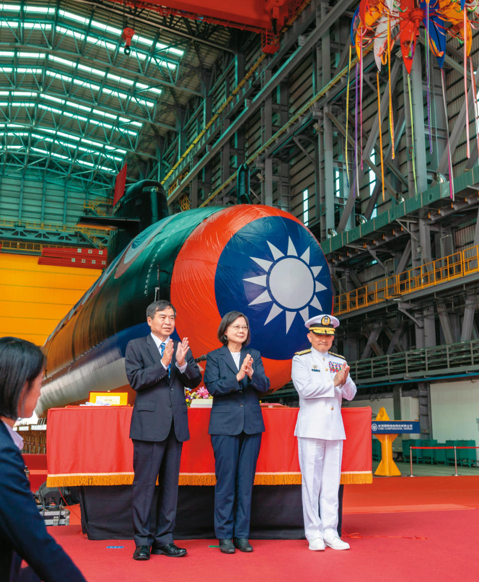 潛艦國造是蔡英文上任總統後，大力推動的國防自主重要項目之一。（翻攝總統府flickr）