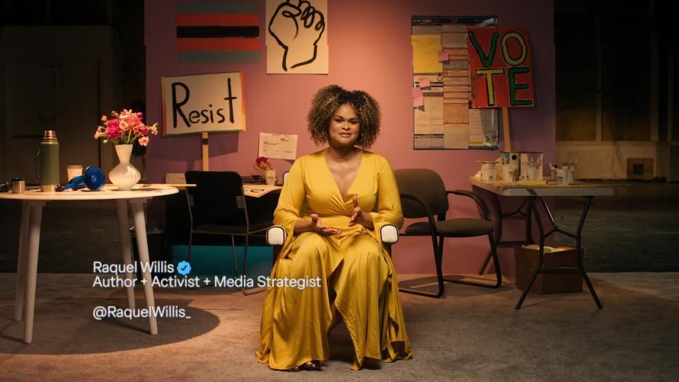 Black Twitter: A People's History -- Based on Jason Parham’s WIRED article “A People’s History of Black Twitter,” this three-part docuseries charts the rise, the movements, the voices and the memes that made Black Twitter an influential and dominant force in nearly every aspect of American political and cultural life. Raquel Willis, shown. (Disney)