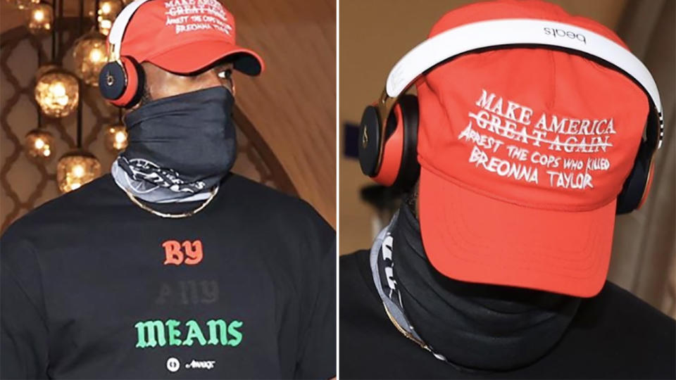 LeBron James and the rest of the Los Angeles Lakers arrived at their first NBA playoff games wearing hats calling for the arrest of Kentucky police officers involved in the killing of medical worker Breonna Taylor. Pictures: Instagram/kingjames