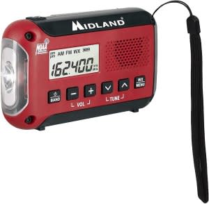 midland emergency weather radio red