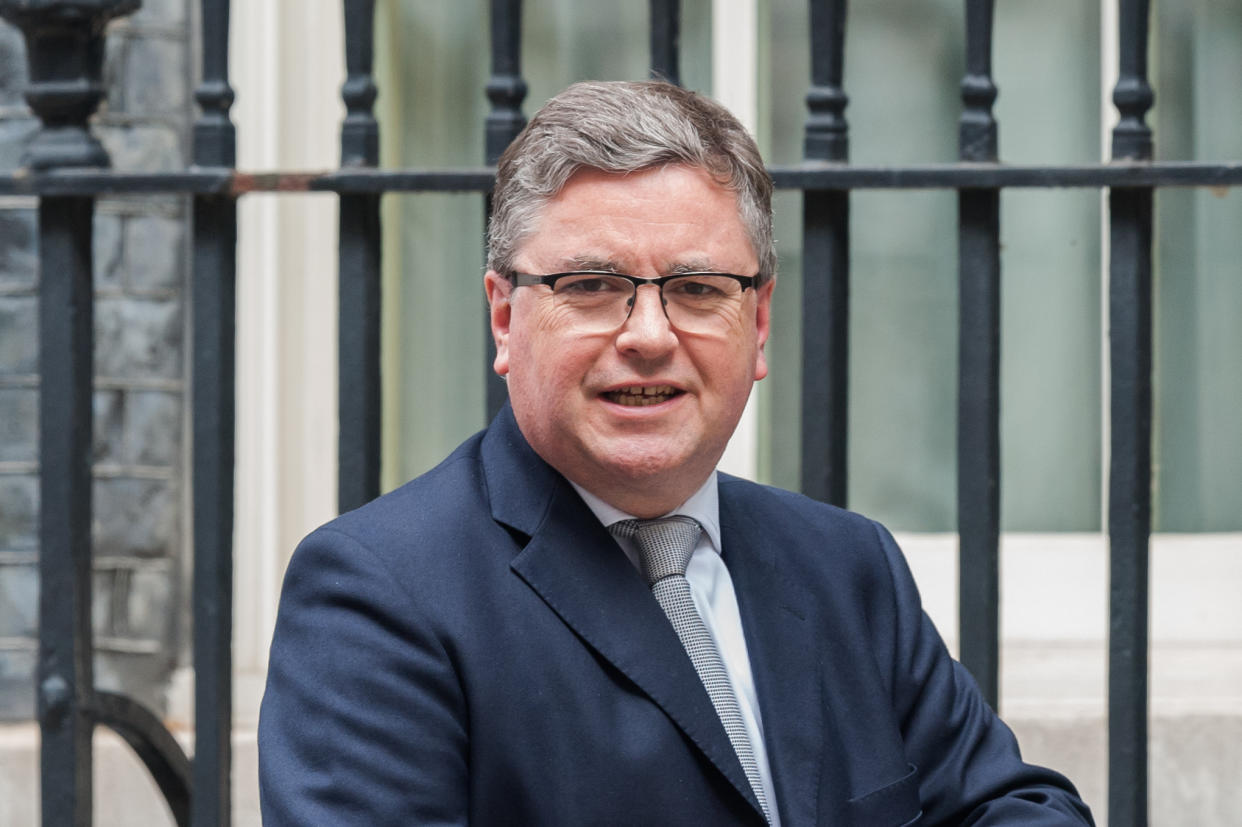 Lord Chancellor and Secretary of State for Justice Robert Buckland returns to Downing Street in central London after attending Cabinet meeting temporarily held at the Foreign Office to comply with social distancing guidelines due to the ongoing coronavirus pandemic, on 08 September, 2020 in London, England. (Photo by WIktor Szymanowicz/NurPhoto via Getty Images)