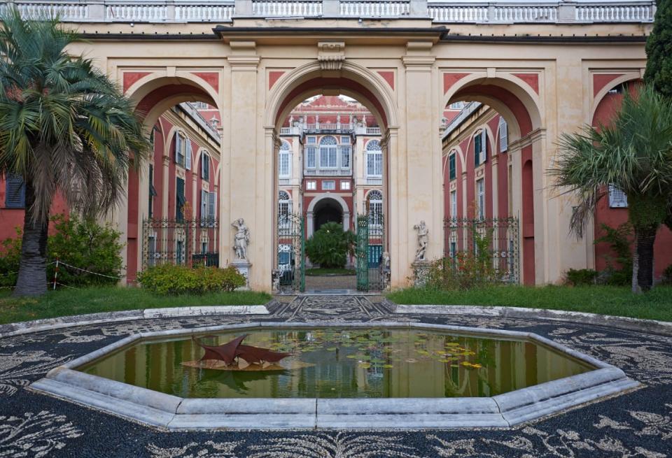 <div class="inline-image__caption"><p>Courtyard and pool of the Palazzo Reale royal palace in Genoa.</p></div> <div class="inline-image__credit">Allan Baxter</div>