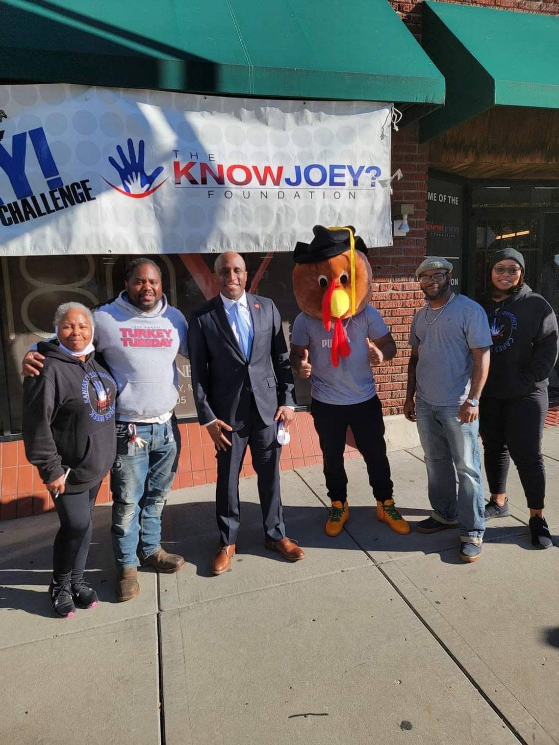 Mayor Quinton Lucas, third from left, showed his support at last year’s drive along with the Know Joey Foundation team.