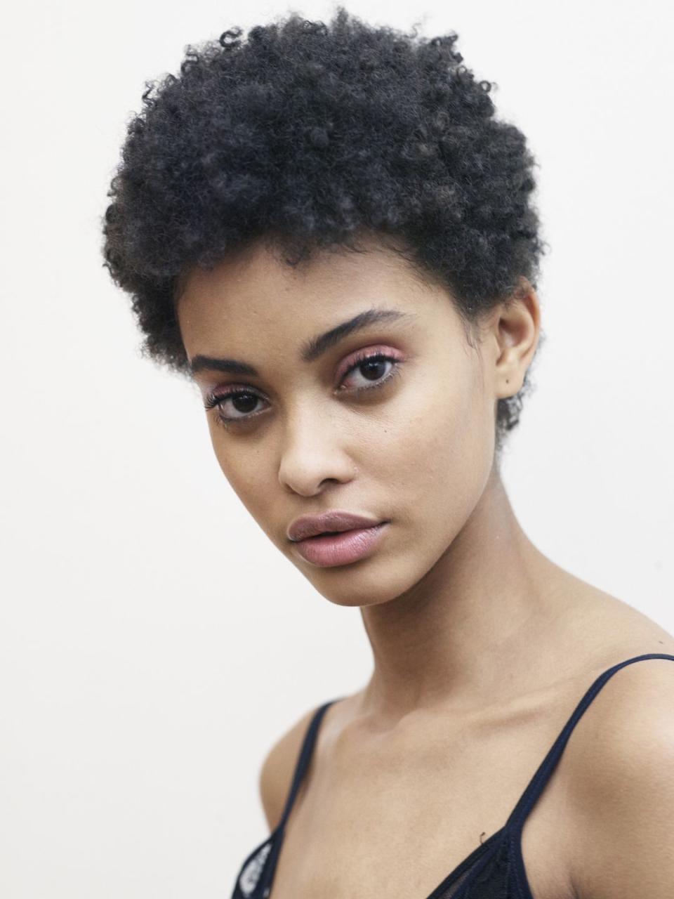 <p>If you're looking for a low-maintenance style, this cut is for you. Model <strong>Samile Bermannelli's </strong>cut is short along the back and sides with va-va-volume on top so styling is essentially done for you. </p>