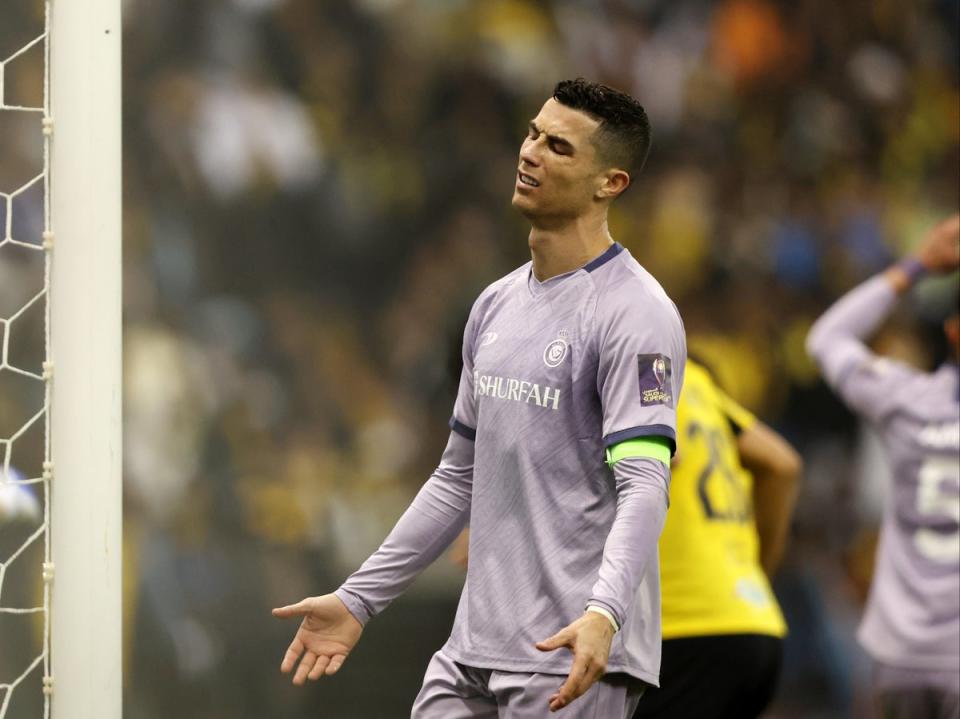 Cristiano Ronaldo failed to register as Al-Nassr exited the Saudi Super Cup  (Getty Images)