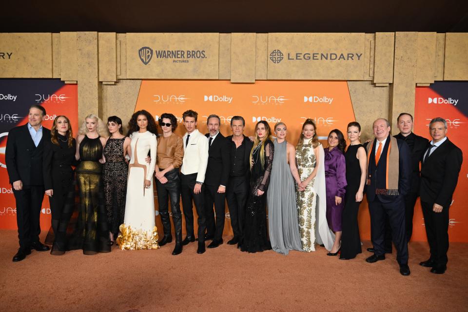 The cast and crew arrive for the premiere of "Dune: Part Two" at Lincoln Center on February 25, 2024, in New York City.
