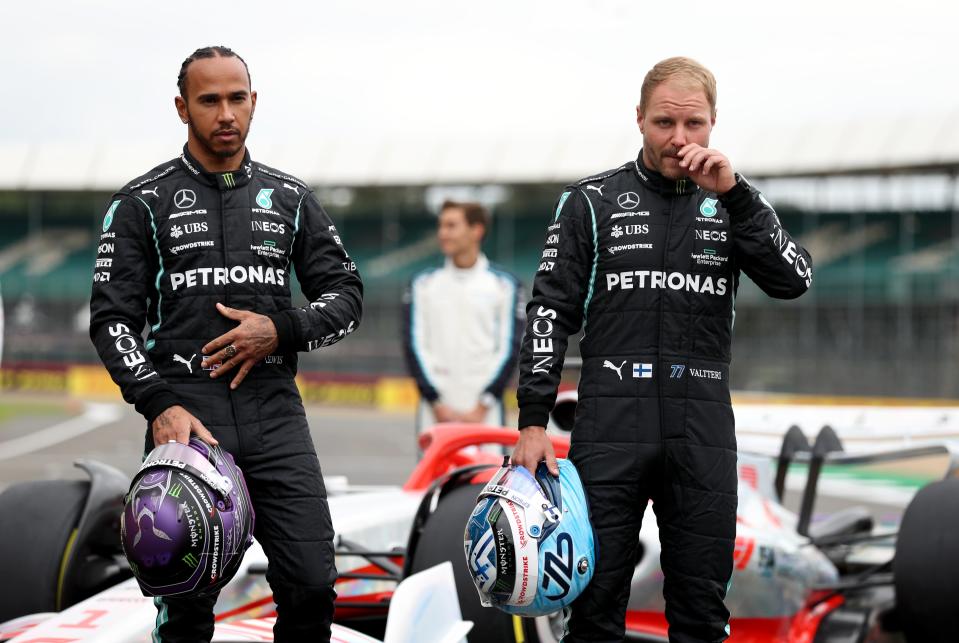 Valtteri Bottas, right, admitted he was “gutted” for Lewis Hamilton (Bradley Collyer/PA) (PA Wire)
