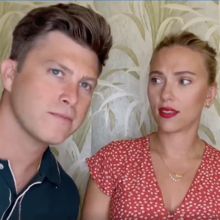 on Drag Race with husband Colin Jost