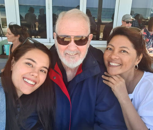 Catriona Gray with her non-Filipino father and Filipino mother