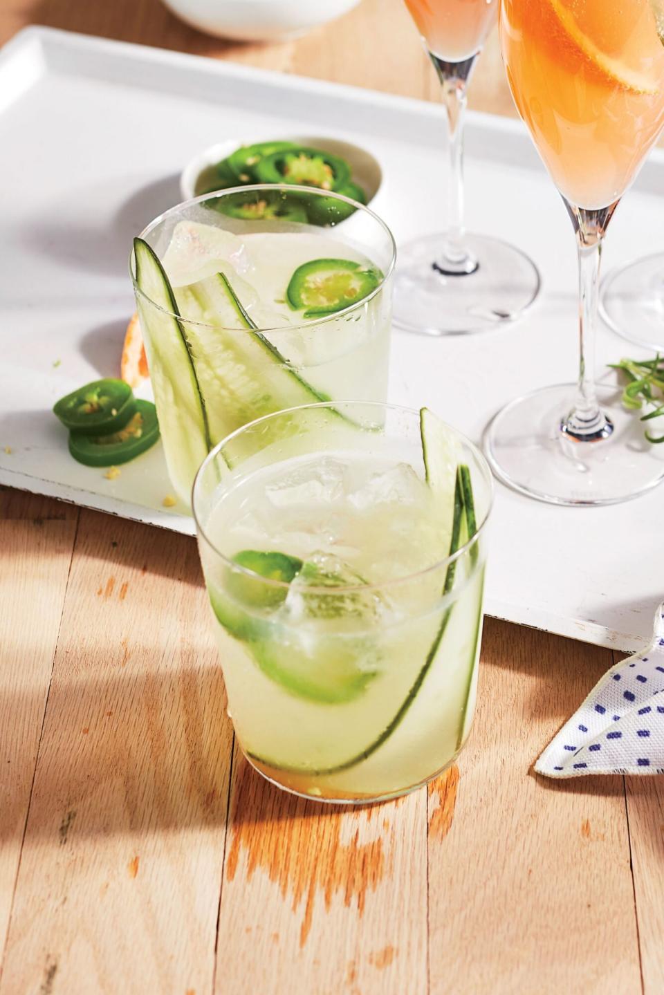 Cucumber-jalapeño Gin Coolers