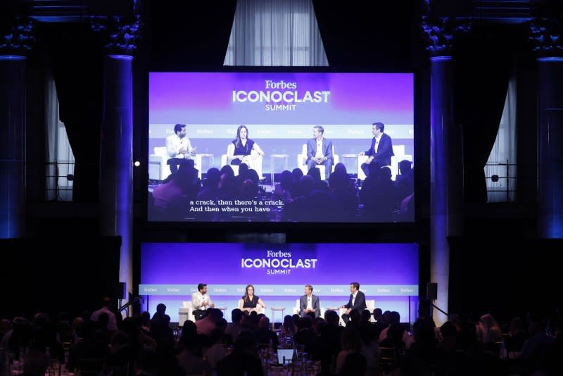 Nelson Griggs, President, Nasdaq listens to speakers at the 2024 Forbes Iconoclast Summit on Thursday, June 20, 2024 at Cipriani Wall Street in New York City. Photo by John Angelillo/UPI