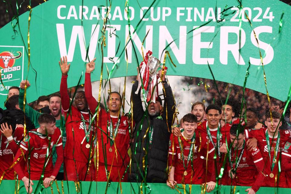 The 2024 Carabao Cup was the final trophy of a silverware-laden spell at Anfield for Klopp (PA Wire)