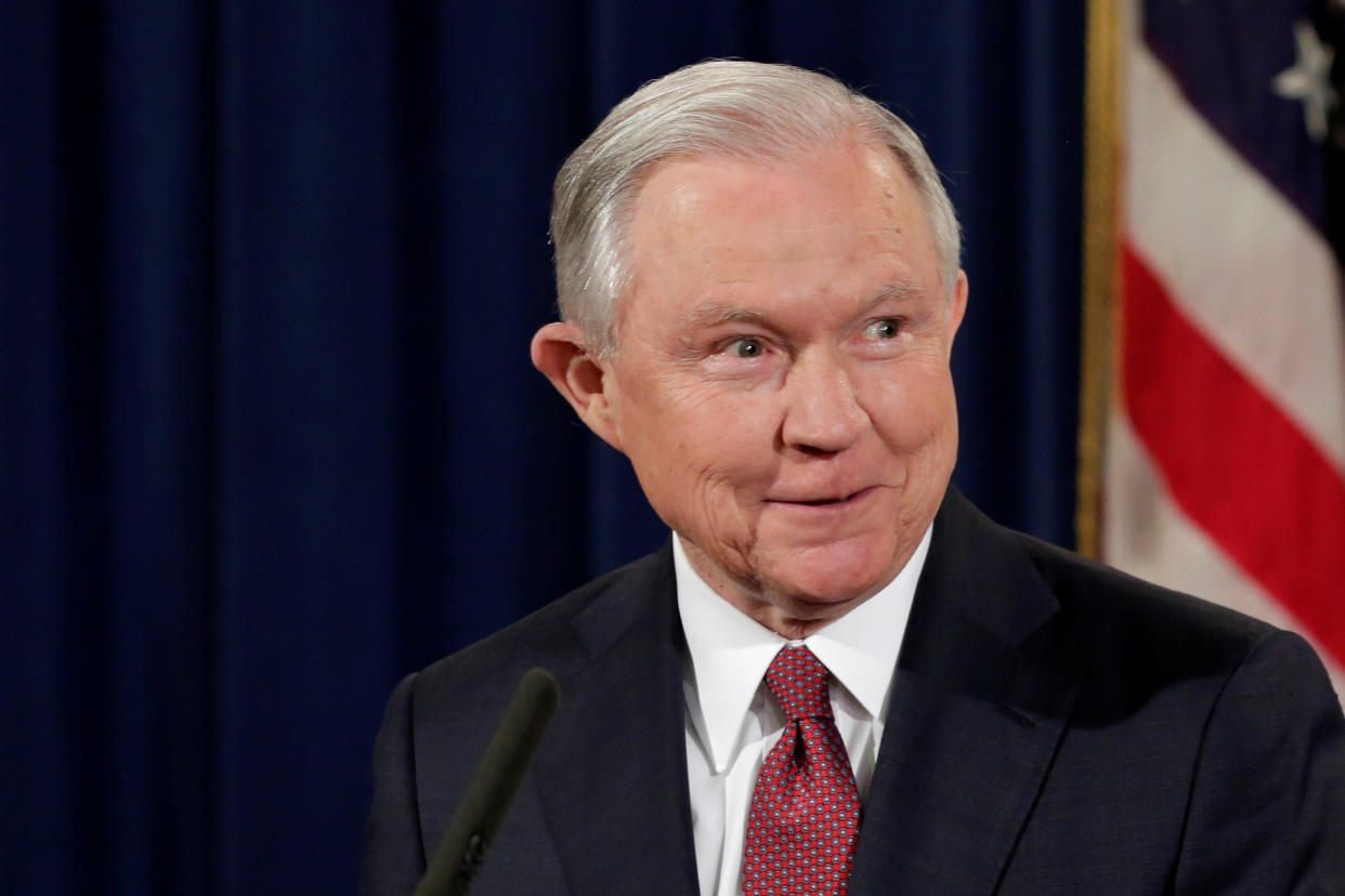 U.S. Attorney General Jeff Sessions speaks at a news conference to address the Deferred Action for Childhood Arrivals (DACA) program at the Justice Department in Washington, U.S., Sept. 5, 2017. (Photo: Yuri Gripas / Reuters)