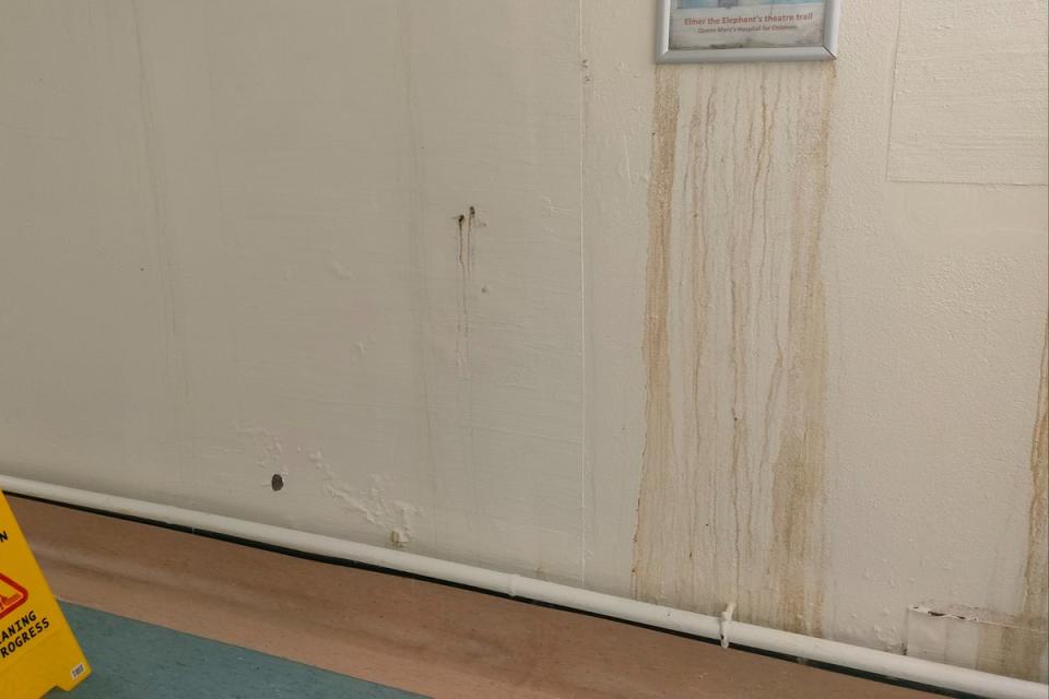 Flooding and leaks have forced staff and patients to evacuate parts of the south London hospital (Epsom and St Helier NHS Trust)