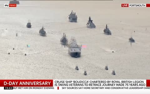 The flotilla leaves Portsmouth - Credit: Sky News