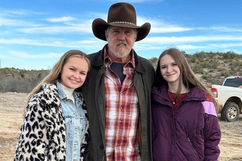 <p>Trace Adkins Instagram</p> Trace Adkins and daughters Mackenzie and Trinity.