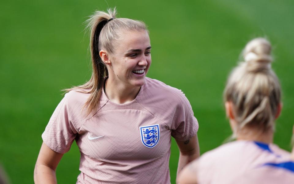 England's Georgia Stanway in action during the training session at Central Coast Stadium, Gosford, Australia. Picture date: Tuesday August 15, 2023