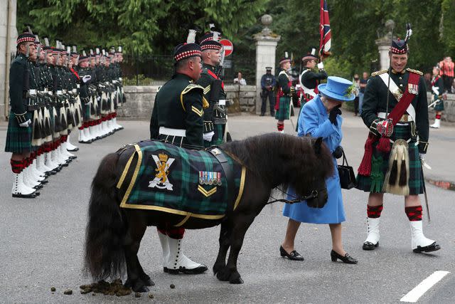 <p>Andrew Milligan/PA Images via Getty</p> Queen Elizabeth at Balmoral Castle in August 2018