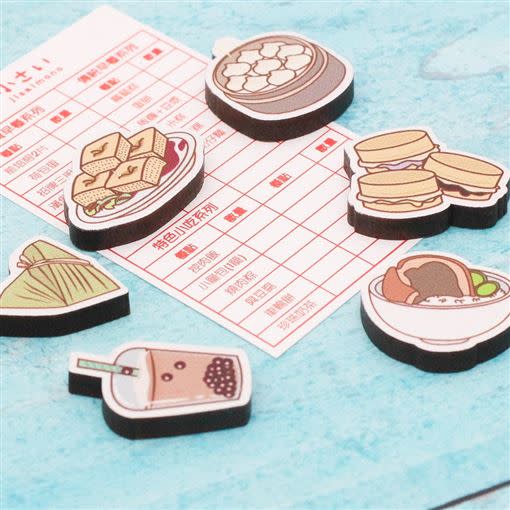 小物設計 台灣小吃系列磁鐵六入裝NT$ 200（圖／Pinkoi提供）
