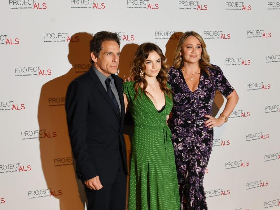 Ben Stiller with his daughter Ella and wife, the actor Christine Taylor (Andrew H. Walker/Shutterstock)