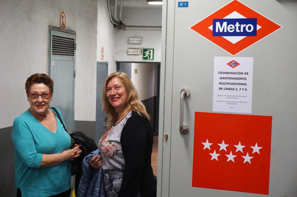 Esther Bernárdez y María José Arrabal, antiguas trabajadoras del metro madrileño 