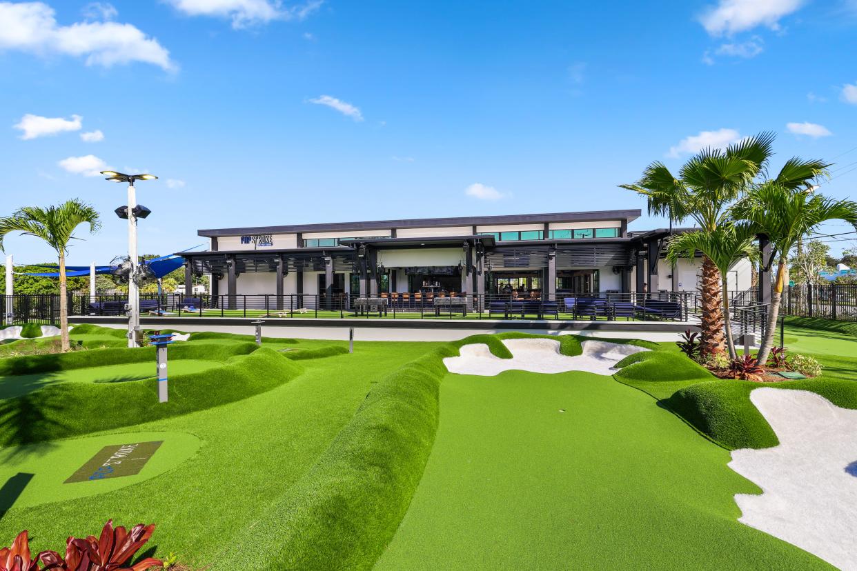 Tiger Woods' PopStroke putting and dining venue will open in Delray Beach Nov. 8, the first of three PopStroke locations opening in Palm Beach County during the next two years. The mini-golf course features a bar, food, play areas and even an ice cream parlor.