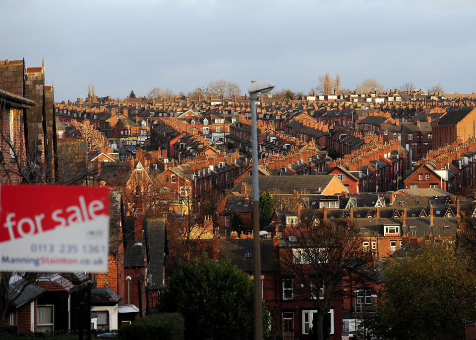 A general view of residential properties in Leeds