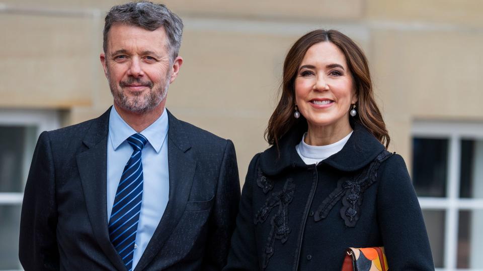 King Frederik X and Queen Mary of Denmark arrive at Amalienborg Museum on March 21, 2024 