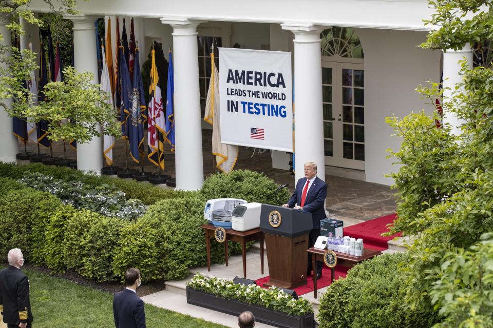 The U.S. has conducted more tests than any other country, but many other countries have administered more tests per capita.  (Photo: AP Photo/Alex Brandon)