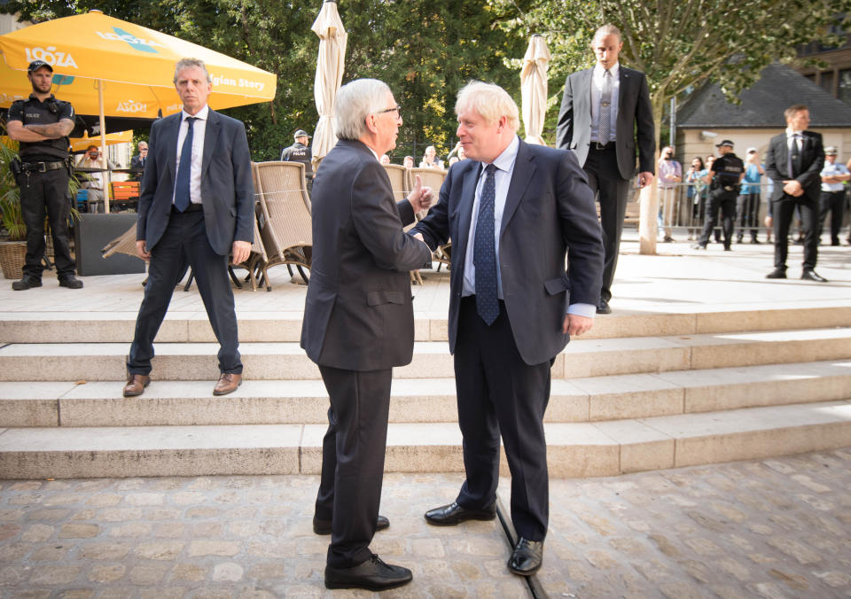 Boris Johnson met European Commission President Jean-Claude Juncke Luxembourg for a working lunch on Brexit yesterday (PA Images)