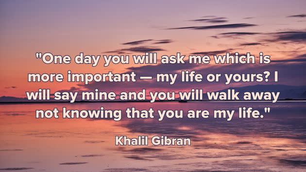A quote on love by Khalil Gibran