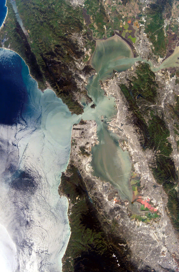 San Francisco Bay photographed from the International Space Station in 2002.