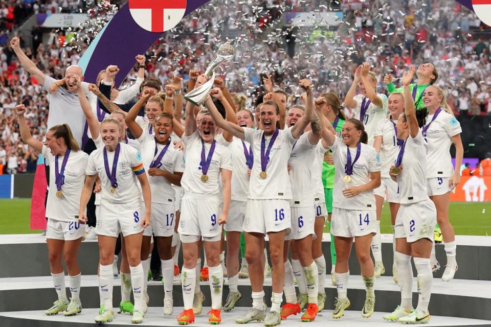 England Women won the delayed Euros on home turf in July (Jonathan Brady/PA) (PA Wire)