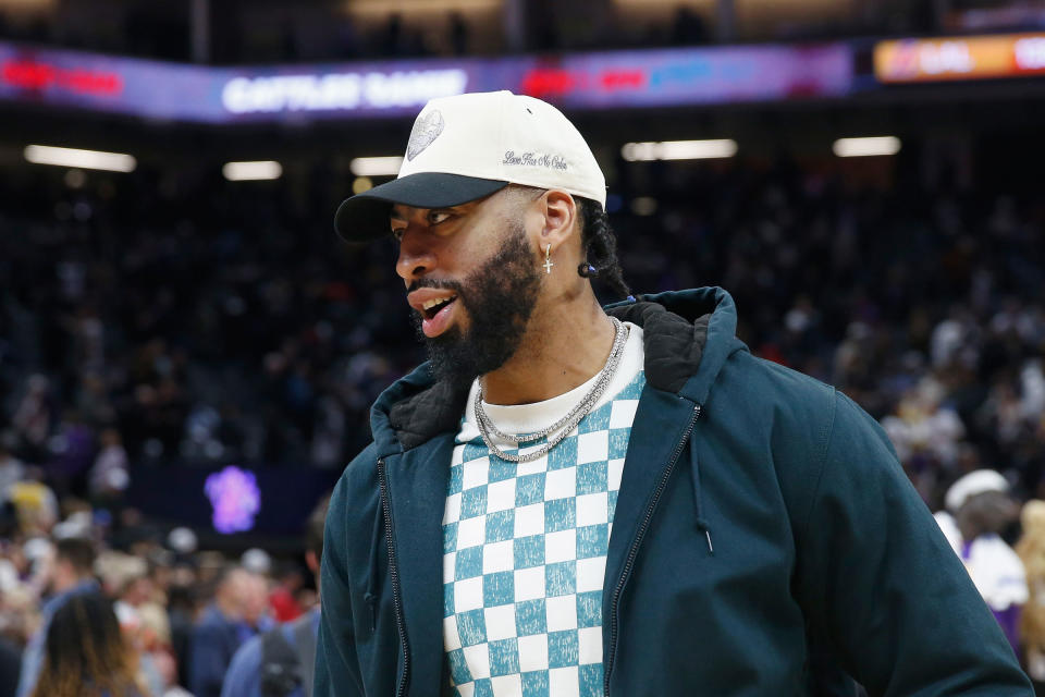 Anthony Davis of the Los Angeles Lakers looks on after the game against the Sacramento Kings at Golden 1 Center on Jan. 7, 2023 in Sacramento, Calif.<span class="copyright">Lachlan Cunningham—Getty Images</span>