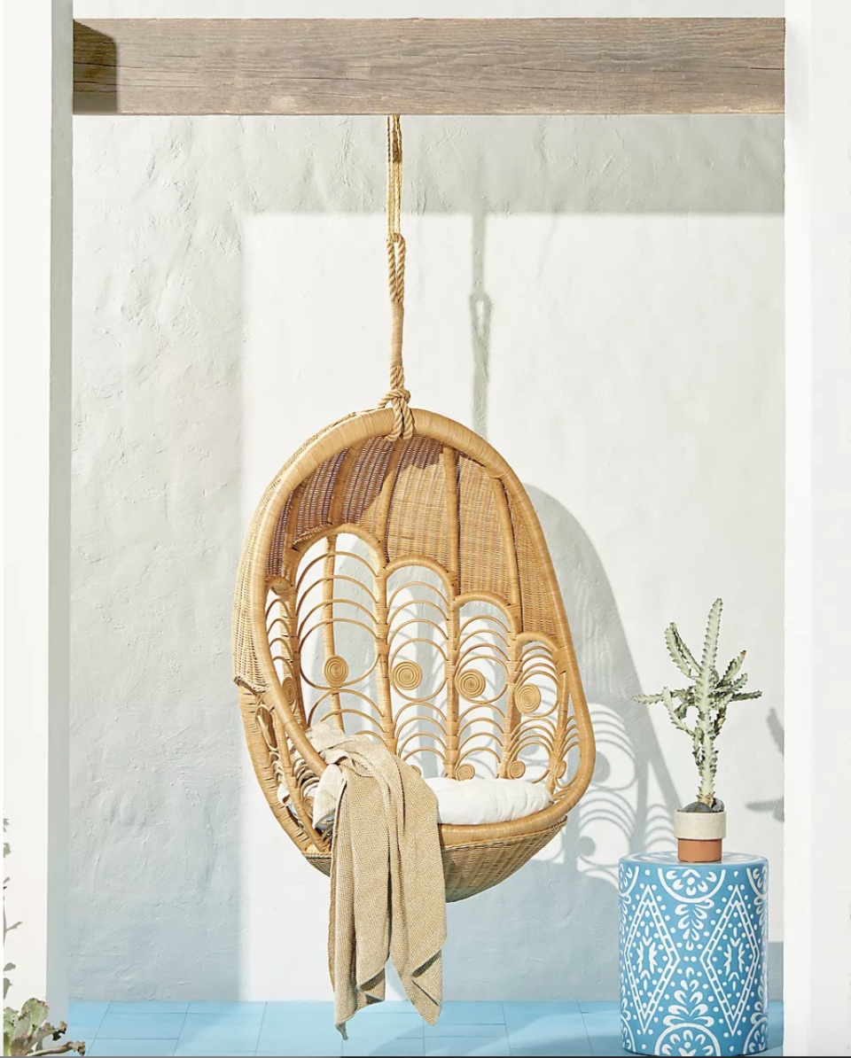 <p><a href="https://go.redirectingat.com?id=74968X1596630&url=https%3A%2F%2Fwww.anthropologie.com%2Fanthroliving%2Fshop%2Fpeacock-indooroutdoor-hanging-chair&sref=https%3A%2F%2Fwww.oprahdaily.com%2Flife%2Fg44008080%2Fanthropologie-memorial-day-sale-2023%2F" rel="nofollow noopener" target="_blank" data-ylk="slk:Shop Now;elm:context_link;itc:0;sec:content-canvas" class="link ">Shop Now</a></p><p>Peacock Hanging Chair</p><p>$558.40</p><p>anthropologie.com</p><span class="copyright">Anthropologie</span>