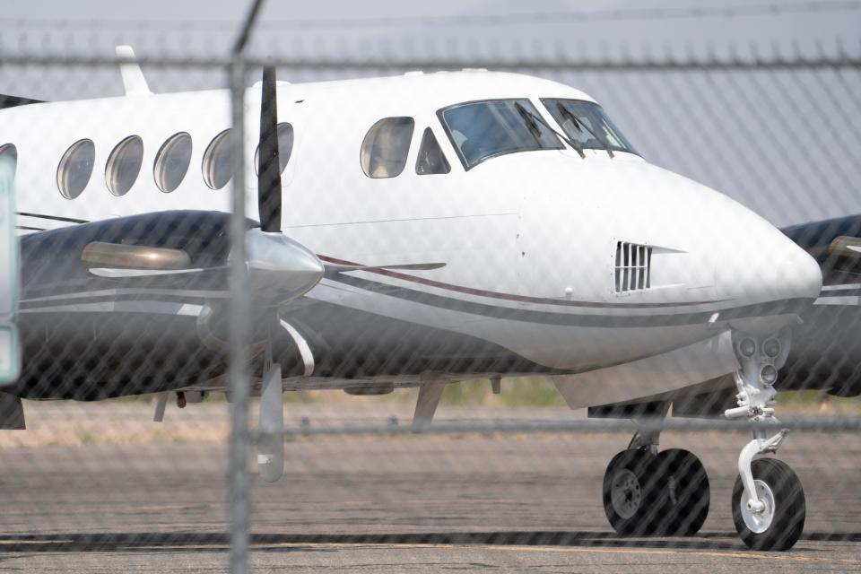 A Beechcraft jet landed at Dona Ana County International Jetport in Santa Teresa, New Mexico, on Thursday, July 25, 2024, with Ismael "El Mayo" Zambada on board.