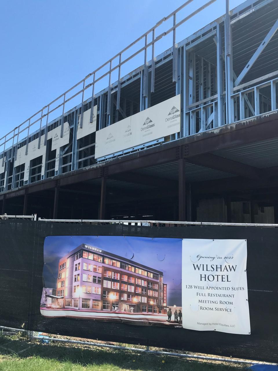 The unfinished Wilshaw Hotel on Main Street in Speedway