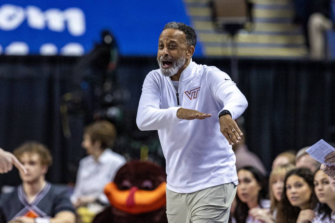 Kenny Brooks went 180-82 in eight seasons (2016 through 2024) at Virginia Tech and 337-122 in 14 seasons (2002 through 2014) at James Madison. David Yeazell/USA TODAY NETWORK