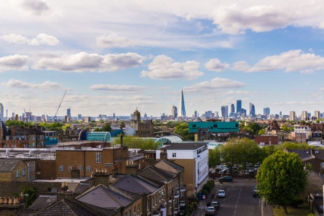 Residential area with flats in south London