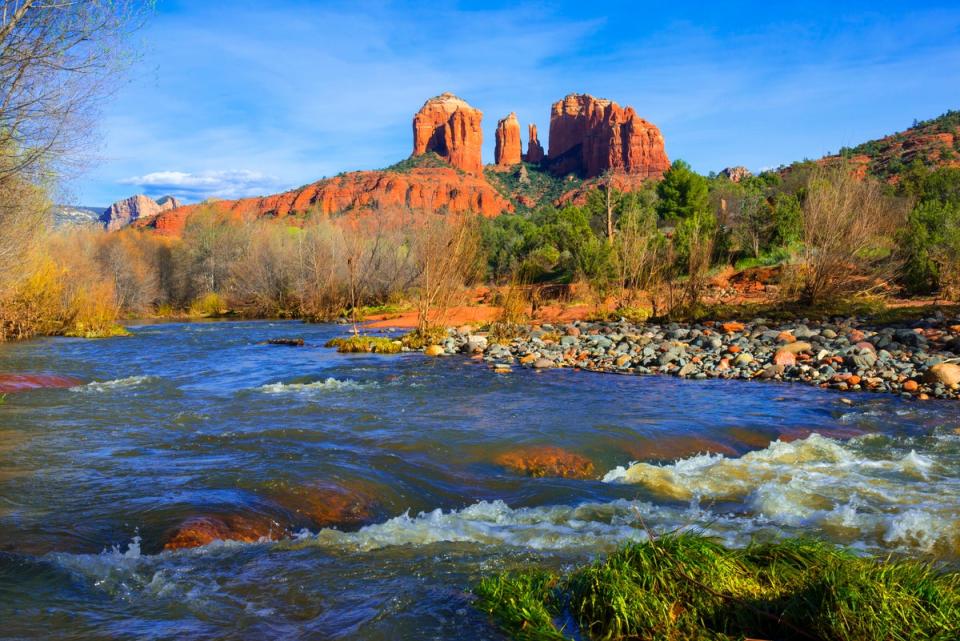 Hike into red-rock wonderlands like Cathedral Rock in Sedona (Getty Images)