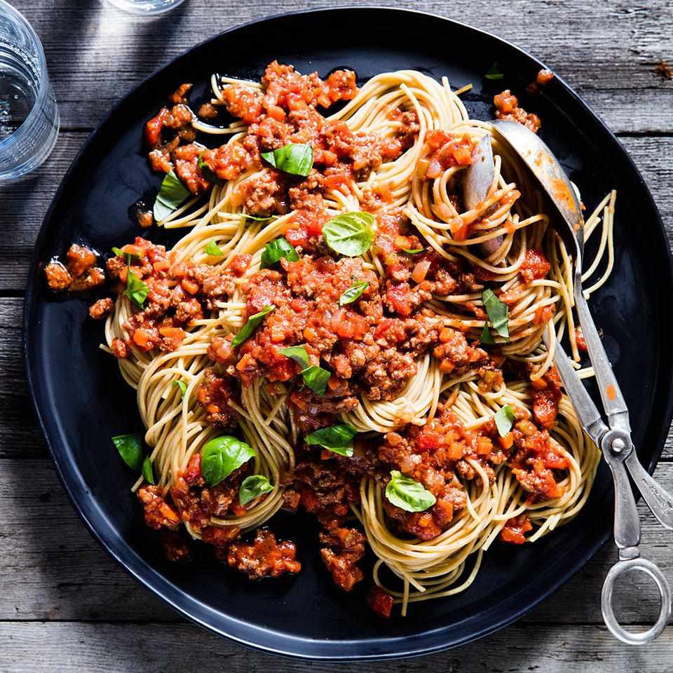 Spaghetti with Quick Meat Sauce