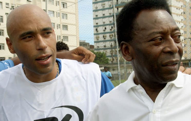 Edinho et son célèbre papa (AFP)