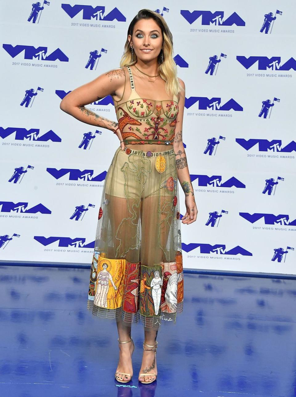 Paris Jackson wore a Dior dress to the MTV VMAs in 2017