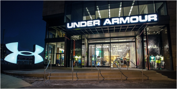 The entrance to the Under Armour Brand House in Baltimore