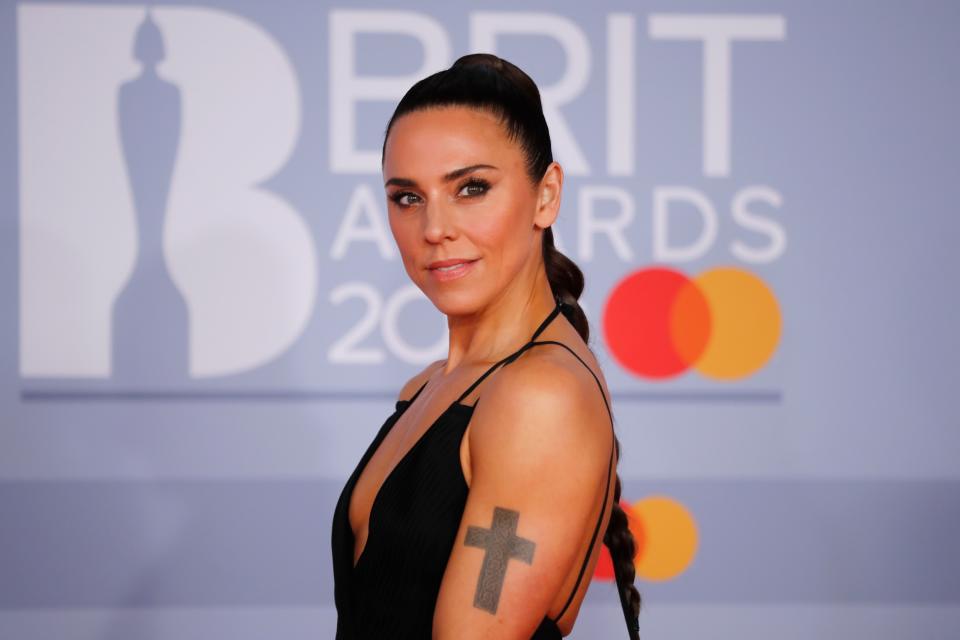 British singer-songwriter Mel C poses on the red carpet on arrival for the BRIT Awards 2020 in London on February 18, 2020. (Photo by Tolga AKMEN / AFP) / RESTRICTED TO EDITORIAL USE  NO POSTERS  NO MERCHANDISE NO USE IN PUBLICATIONS DEVOTED TO ARTISTS (Photo by TOLGA AKMEN/AFP via Getty Images)