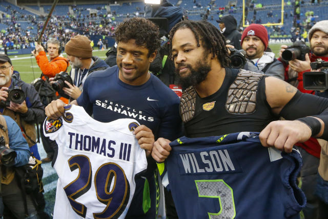 Baltimore Ravens' Earl Thomas, Seahawks' Pete Carroll unsure if a Sunday  chat is in store 