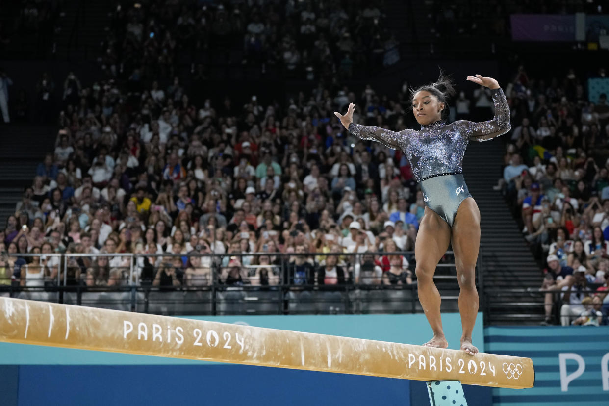 What it’s like to watch Simone Biles make history with her biggest fan