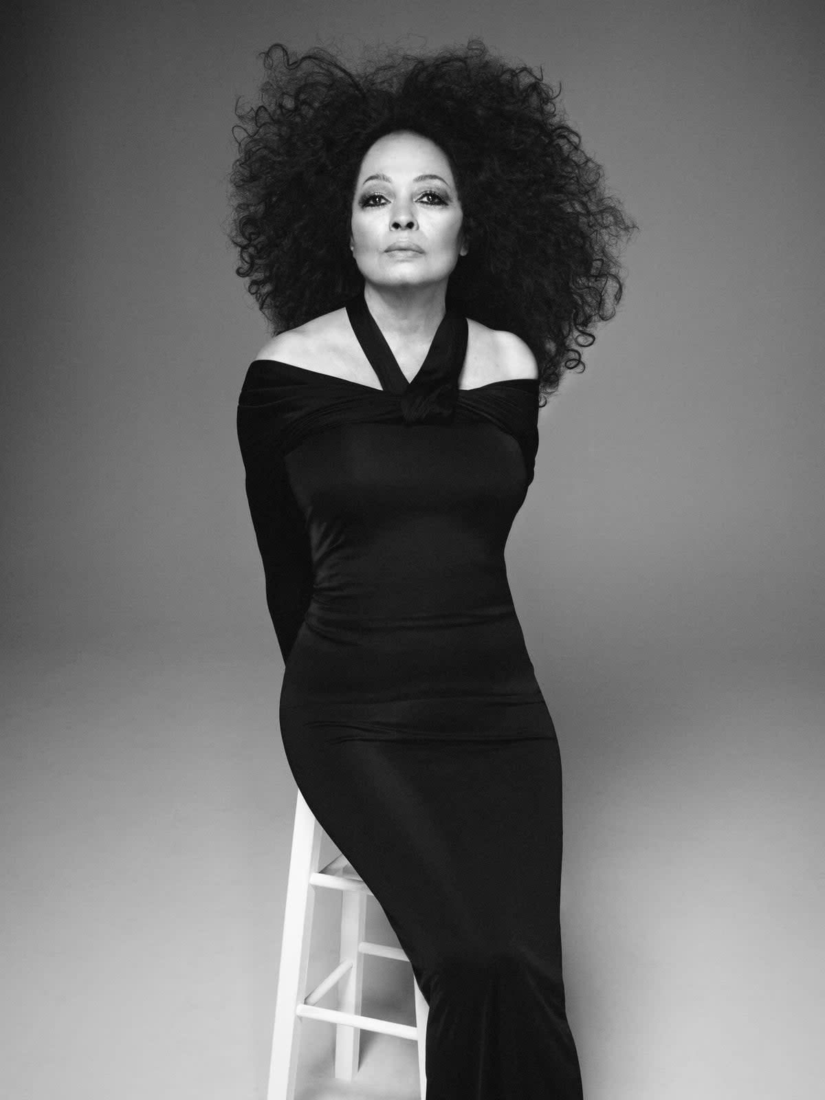 Diana Ross shot by David Sims For Saint Laurent (Saint Laurent)